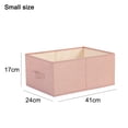 thumbnail image 2 of Flip Cover Fabric Finishing Foldable Clothes Quilt Wardrobe Storage Box - pink, 2 of 5
