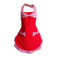 thumbnail image 1 of Kitchen Aprons Adjustable Cooking Apron for Women Girls Cute Chefs Apron with 2 Pockets and Bow-knot Design for Home Kitchen Restaurant Garden BBQ Baking, 1 of 1