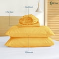 thumbnail image 3 of 900 Thread Count 4 Piece Quality Sheet Set 15 Inch Deep Pocket 100% Egyptian Cotton Color Gold Solid Size Full, 3 of 7