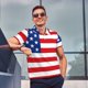 thumbnail image 4 of Fotbe America Flags3 Camiseta Polo de Golf para Hombre con Estampado – Camisa Deportiva Transpirable con Cuello Abotonado-X-Large, 4 of 6