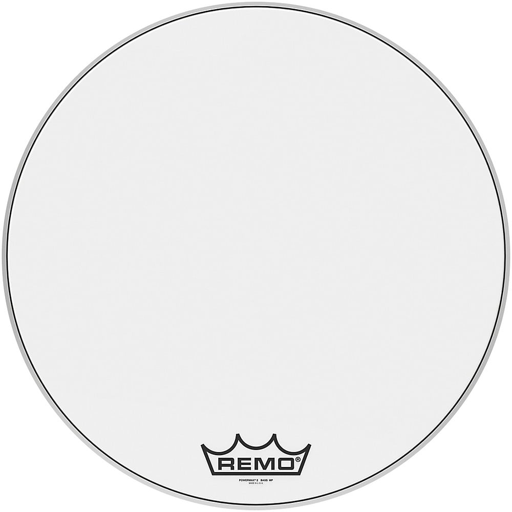 Remo 26" Powermax Ultra White Crimplock Marching Bass Drum