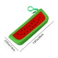 thumbnail image 3 of CASAFUN Student Pencil Case Pencil Bag Student Portable Vegetable Pencil Bag Solid Color Storage Bag Big Capacity Fruit Shape Purse Pen Bag Cute Silicone Bag Coin Bag Key Pouch, 3 of 8