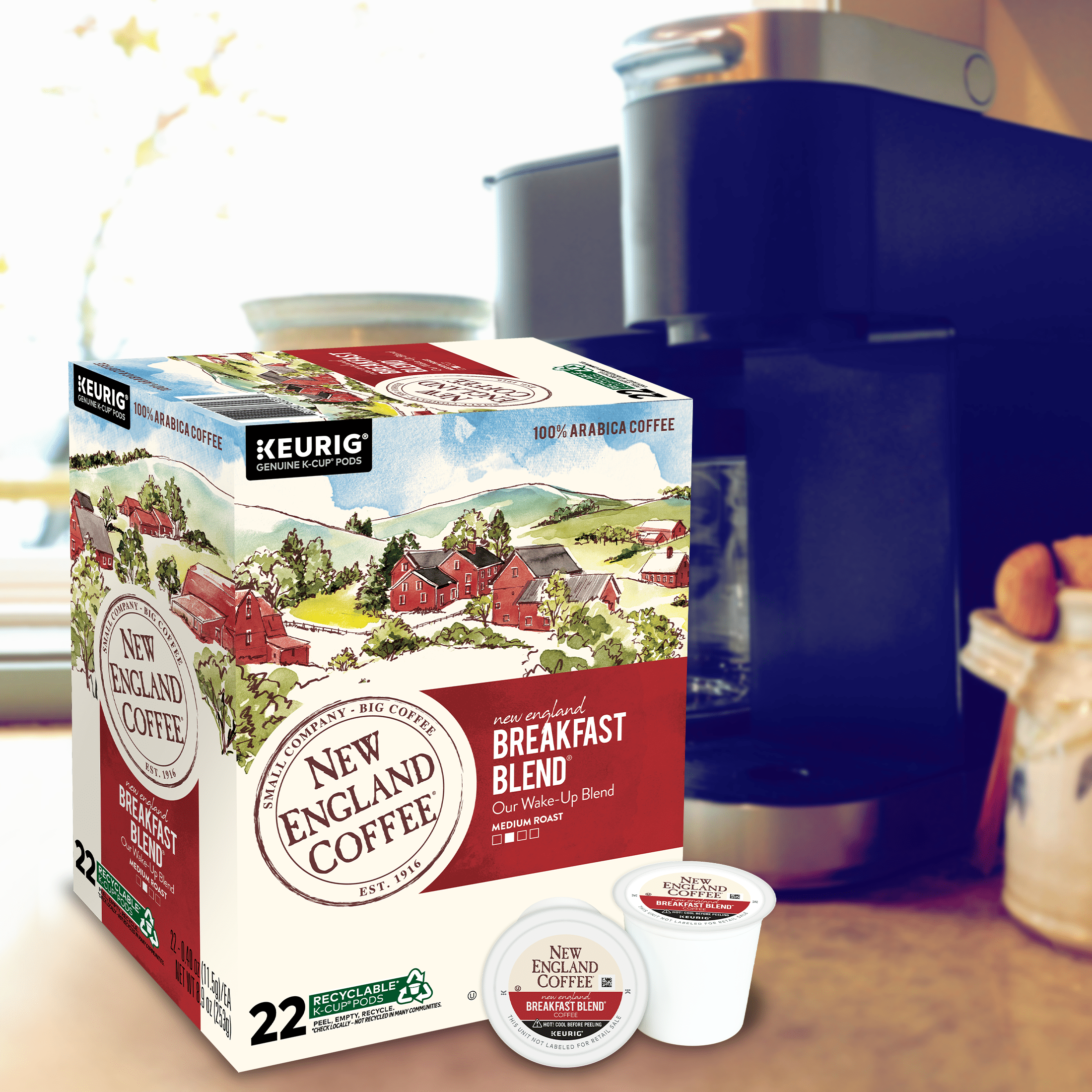 New England Coffee Breakfast Blend Medium Roast, Keurig K-Cup