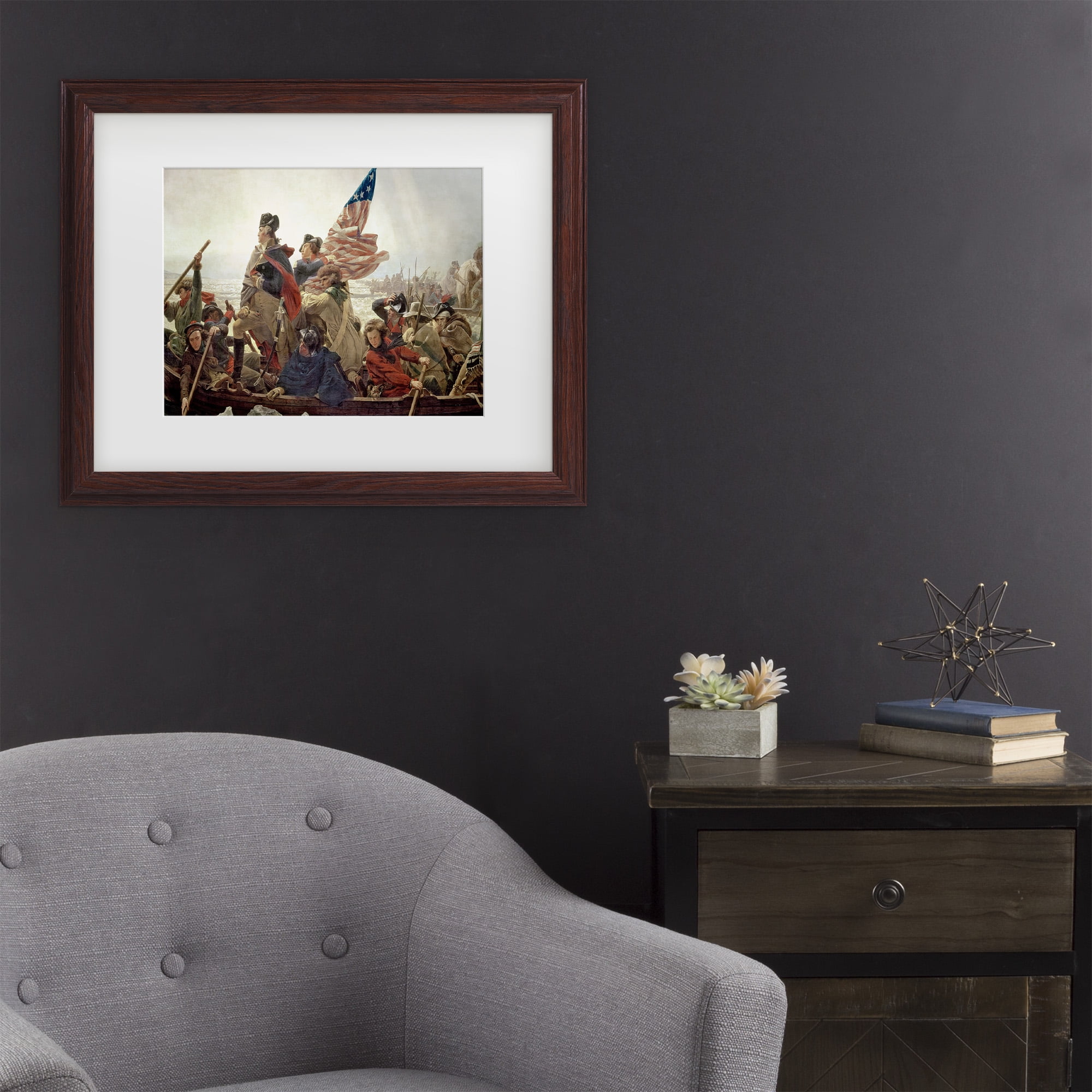 Trademark Fine Art ''Washington Crossing Delaware River in 1776' Canvas Art by Emanuel Leutze