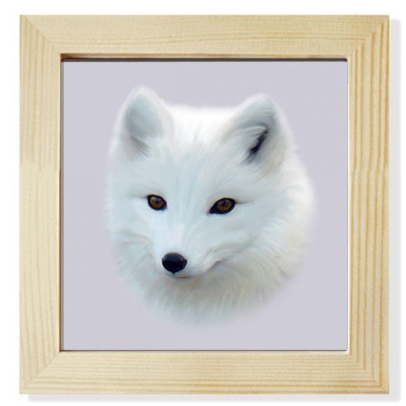 Fox Body Animals Eyes Art Deco Fashion Square Picture Frame Wall Tabletop Display