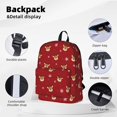thumbnail image 4 of Goofa Reindeer Faces Festive Red Printed Backpack,Laptop Backpack,Durable Anti-Theft Travel Work Backpack,Water-resistant Backpack, 4 of 9
