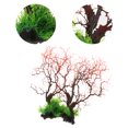 thumbnail image 4 of Unique Bargains 1 Pcs Colorful Coral Reef Decor Mini Faux Coral Decor for Aquarium Decorations Black Red 33.5x26.7cm, 4 of 7