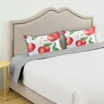thumbnail image 3 of Yayeee Pillowcase Queen Size Set of 2 Satin Wrinkle Resistant Pillow Case, White Apple Pattern, 3 of 7
