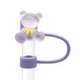 thumbnail image 5 of KGJQ 2Pcs Silicone Straw Cap 10mm Inner Diameter Bear Design Straw Cover Dust-Proof Straw Protector for Cups And Bottles Reusable Drink Lid Stopper, 5 of 8
