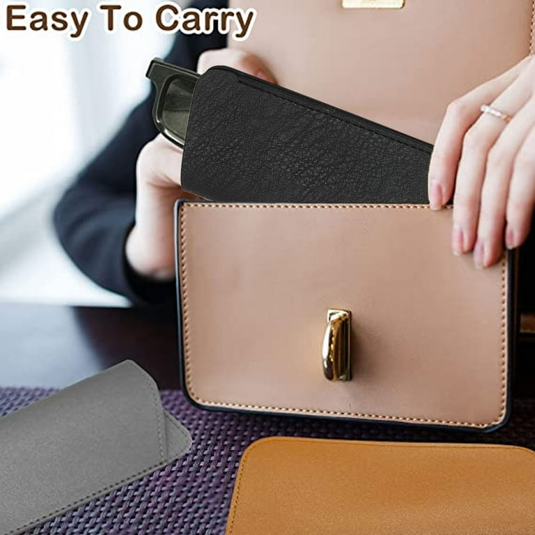 3 Pack Reading Glasses Pouch Soft Eyeglasses Bag Portable Cloth Eyewear Case Blue black brown 15.3 7cm Walmart