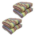 thumbnail image 2 of Blazing Needles Outdoor Rounded Back Chair Cushion, 19" x 19", Baranquilla Sky 4 Count, 2 of 2