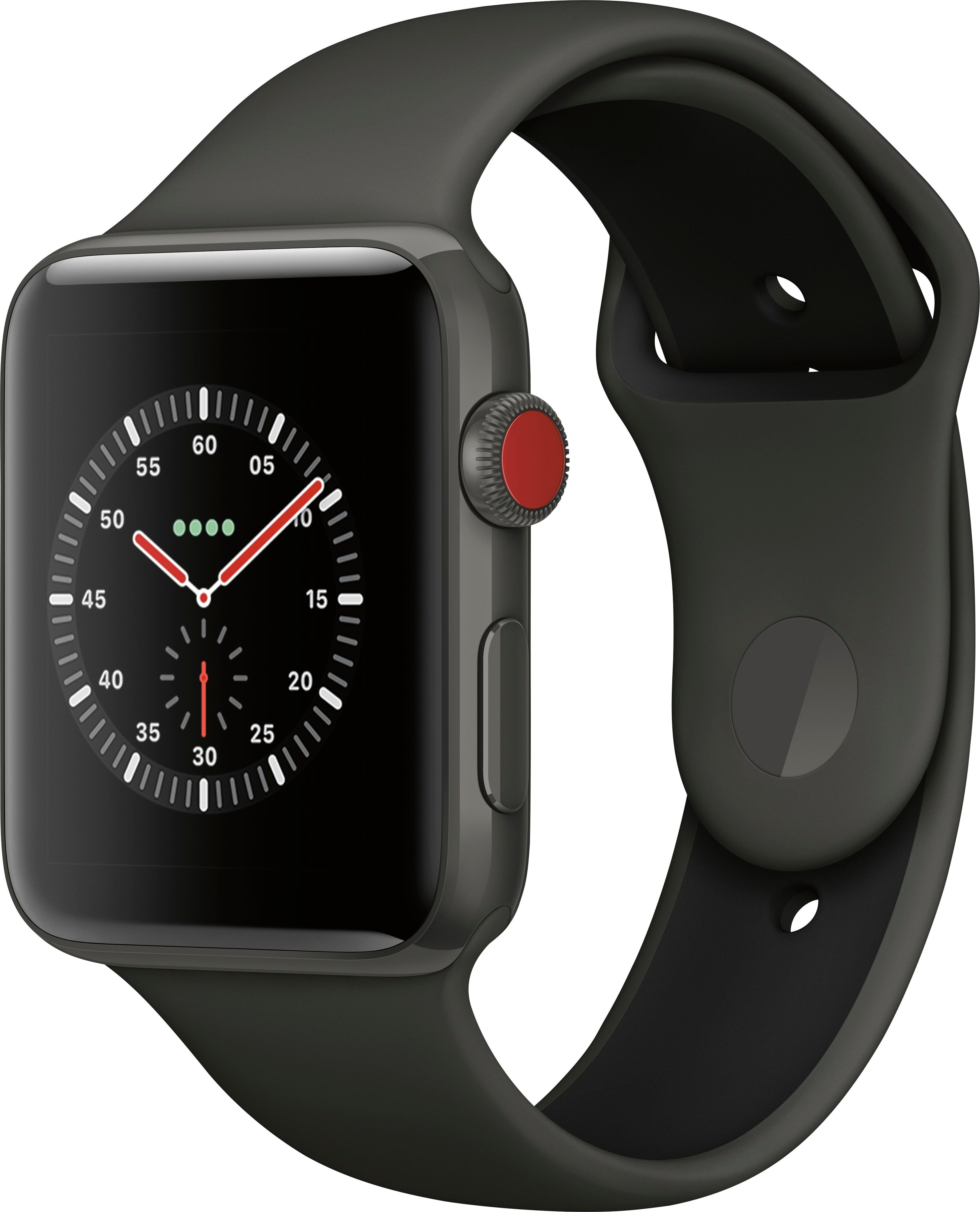Apple Watch Gen 3 Series 3 Cell 42mm Gray Ceramic Gray/Black Sport