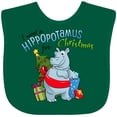 thumbnail image 3 of Inktastic I want a Hippopotamus for Christmas Boys or Girls Baby Bib, 3 of 4
