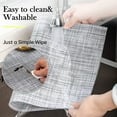 thumbnail image 4 of Placemats Set of 4 Washable Indoor/Outdoor Vinyl Place Mats for Dining Table PVC Weave Table Mats(Gray), 4 of 6