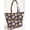 Pumpkins on Purple, variant on Fall Harvest Tote Bag (Small Oval Tote) (Pumpkins on Brown)