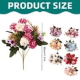 thumbnail image 3 of Artificial Hydrangea Flower, Faux Hydrangea Bouquet, Full Bloom Hydrangea Floral, Realistic Fake Hydrangea, Wedding Table Floral, Long Lasting Floral Bouquet for Home Wedding Table Vase Decoration, 3 of 6