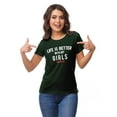thumbnail image 4 of Inkmeso Crew Neck Life Is Better With My Girls #Momlife Graphic Tshirt Cotton, 4 of 8