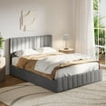 thumbnail image 3 of Asofer Queen Size Bed Frame with 4 Storage Drawer on Wheels, Upholstered Headboard Adjustable, for Home Bedroom, 3 of 13
