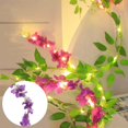 thumbnail image 4 of Artificial Flowers Plants for Sping Summer Outdoors Indoors Decoration, LED Wisteria Flower Rattan LED Copper Light Home Decorative Light String 86.61in, 4 of 6