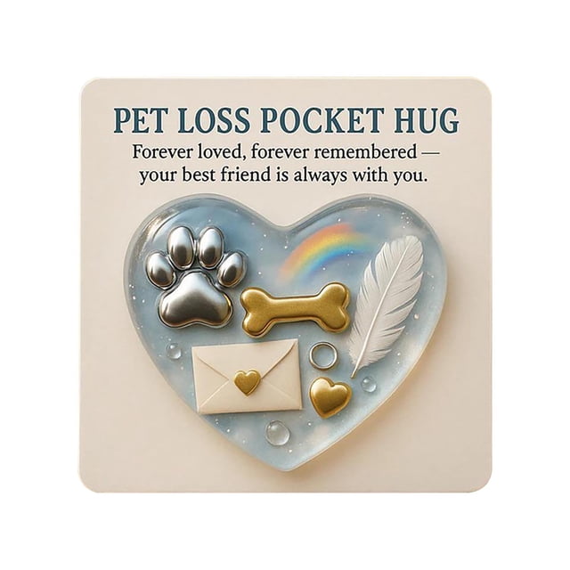 Regalo de Bolsillo Conmemorativo para Mascotas Exquisita Y Reconfortante Decoración de Animales en Miniatura