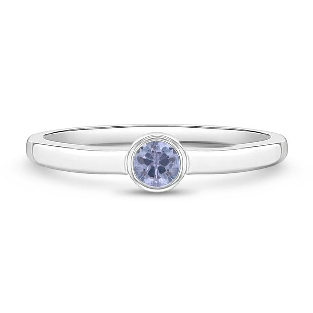 Bague en Argent Sterling 925 avec Pierre de Naissance Alexandrite Simulée, Zircone Cubique, pour Filles, Taille 4