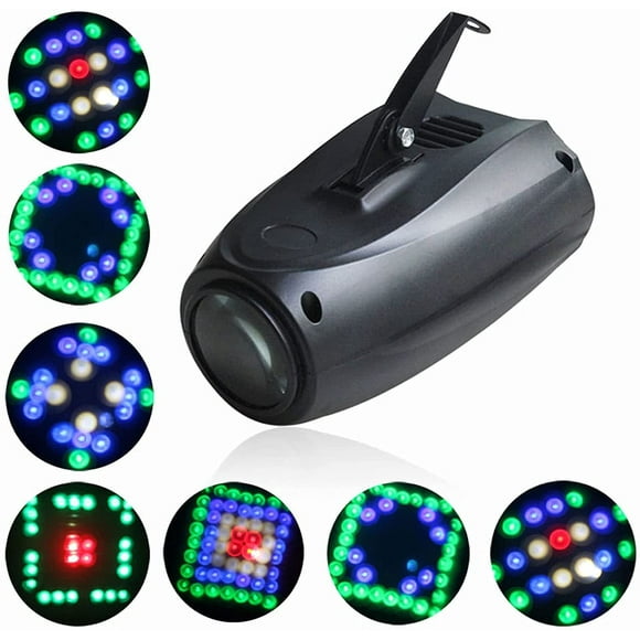 Proyector de luz LED RGB64 para escenario, con control por voz, ideal para fiestas de cumpleaños, discotecas y DJ.