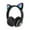 Black, variant on Rirool Cat Ear Bluetooth Headphones for Kids Girls - Wireless Headset w/Mic, 94dB Volume Limit, LED Lights, Foldable, for School/Travel Blue