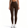 thumbnail image 4 of enyan 3d Leggings Cellulite Compression High Waisted Push Up Yoga Pants Women（Coffee,XL）, 4 of 7