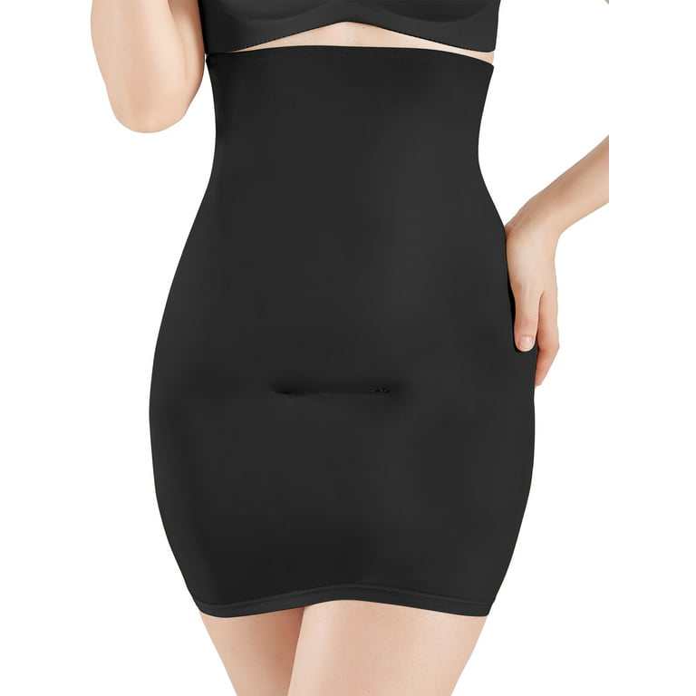 Seamless Hi-Waist Half Slip Body Shaper Tummy Control Shapewear Skirt Dress