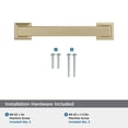 thumbnail image 5 of Amerock Lintel 3-3/4 inch (96mm) Center-to-Center Golden Champagne Cabinet Pull, 5 of 7