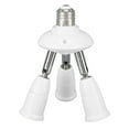 thumbnail image 2 of Adaptador divisor de enchufe de luz E26 E27, ajustable 360 grados, flexible 180 grados, 3 en 1, 85-265 V, 2 of 14