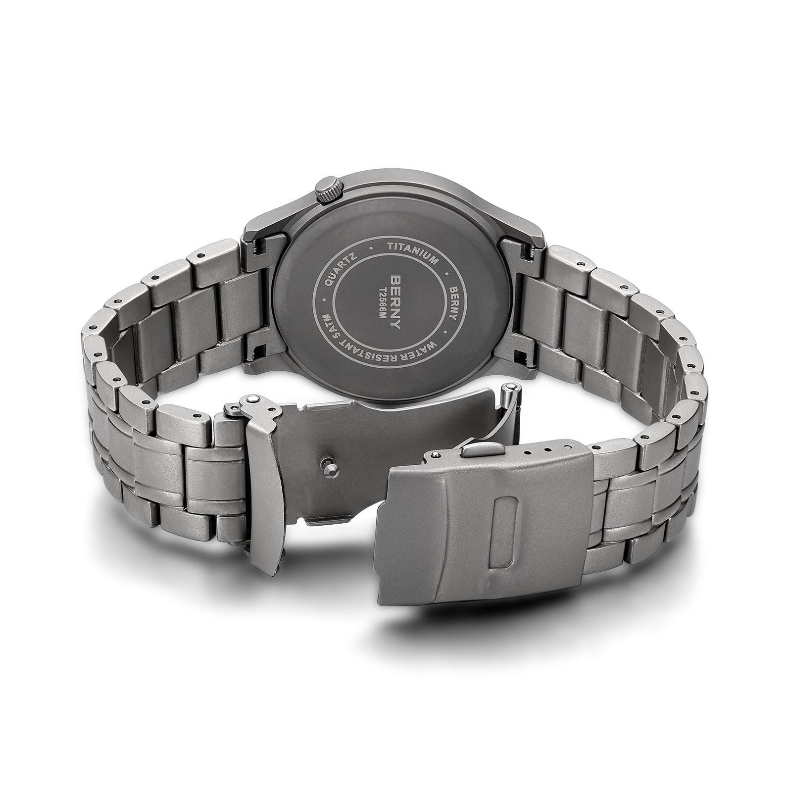 BERNY Titanium Watches for Men, Sport Military Men Watch with Japanese Quartz Movement, Super Luminous, Fashion Men's Field Watch, Casual 5ATM Waterproof Army Wristwatch, Beige