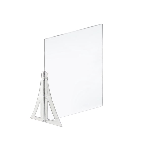 23.5" x 31.5" Single Leg Partition PLEXIGLASS Shield, 2- Pack