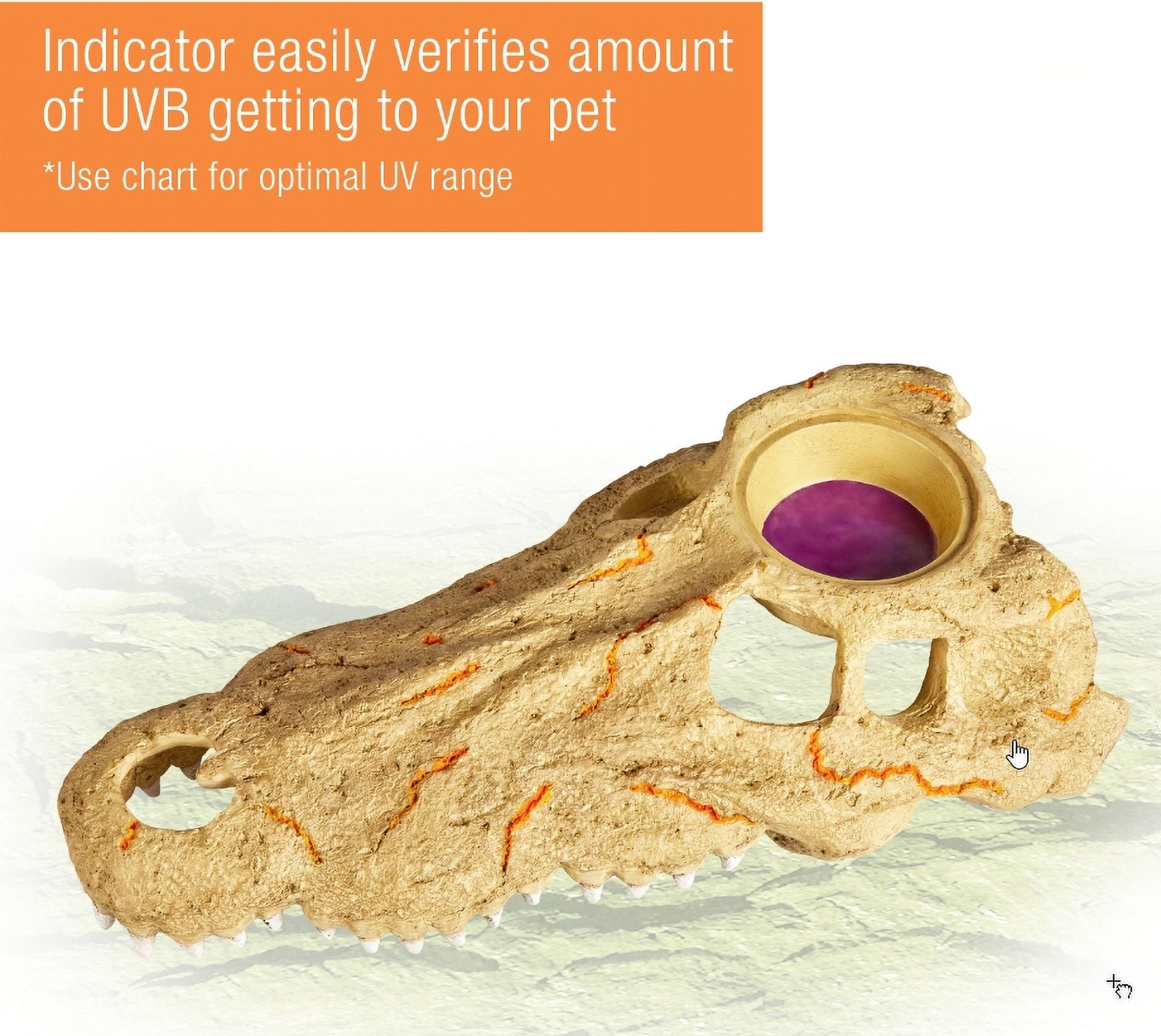 Zilla Rapid Sense Decor Crocodile Skull [Reptile Thermometers, New Reptile Supplies, Zilla, Reptile Supplies] Large - 1 count