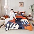 thumbnail image 3 of Erosebridal Palm Monstera Leaf Queen Comforter Set,Cartoon Tropical Plant Bedding Comforter Set For Men Women, Reversible 3 Pieces, 3 of 7