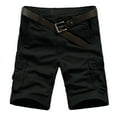 thumbnail image 2 of Akiihool Mens Cargo Shorts Men's Cargo Shorts Elastic Waist Relaxed Fit Cotton Casual Outdoor Lightweight Work Shorts Multi Pockets (Black,One Size), 2 of 5