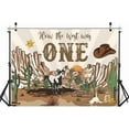 thumbnail image 3 of Desert Cactus 1st Birthday Backdrop Wildwest Desert Animals Adventure 1st Birthday Photography Background for Boy Cowboy Cowgirl Baby Shower Birthday Party Decorations Banner Photo Booth Props, 3 of 4