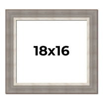 18x16 Frame Grey Real Wood Picture Frame Width 2.75 Inches | Interior Frame Depth 0.5 Inches |
