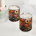 thumbnail image 2 of Yayeee 2 Pack Qtip Holder Bathroom Cotton Swab Canister with Lid Clear Dispenser Set, Large Colorful Flowers, 2 of 6