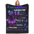 thumbnail image 1 of LHSHID 18th Birthday Gifts for Girls Soft Warm Throw Blanket Lightweight Flannel Fleece Bed Blanket Gift for Girls Boys Men Women Chair Couch, 1 of 7