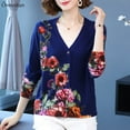 thumbnail image 4 of Sweater For Women New Autumn High Quality Print Woman Sweaters Cardigan Knitwear Single-breasted Soft LOVE DOCK, 4 of 5