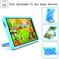 thumbnail image 2 of Kids Durable Handle Case for Samsung Galaxy Tab A7 Lite 8.7" 2021 SM-T225 / SM-T220, Silicone PC Heavy Duty Protection 360 Rotating Ring Stand/Adjustable Shoulder Strap, Mint+Blue, 2 of 8