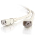 thumbnail image 1 of 2 ft. 18AWG Power Cord - IEC320C14 to IEC320C13 - White, 1 of 1