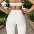 thumbnail image 7 of Women's High Waist Seamless Active Leggings with Elastic Waistband and Comfortable Stretch Fabric - Small, White, 7 of 7