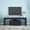50-59 inches + Black + MDF, variant on Black TV Stand with LED RGB Lights for 55 Inch TV, Flat Screen Gaming Console Cabinet for Living Room Bedroom MDF