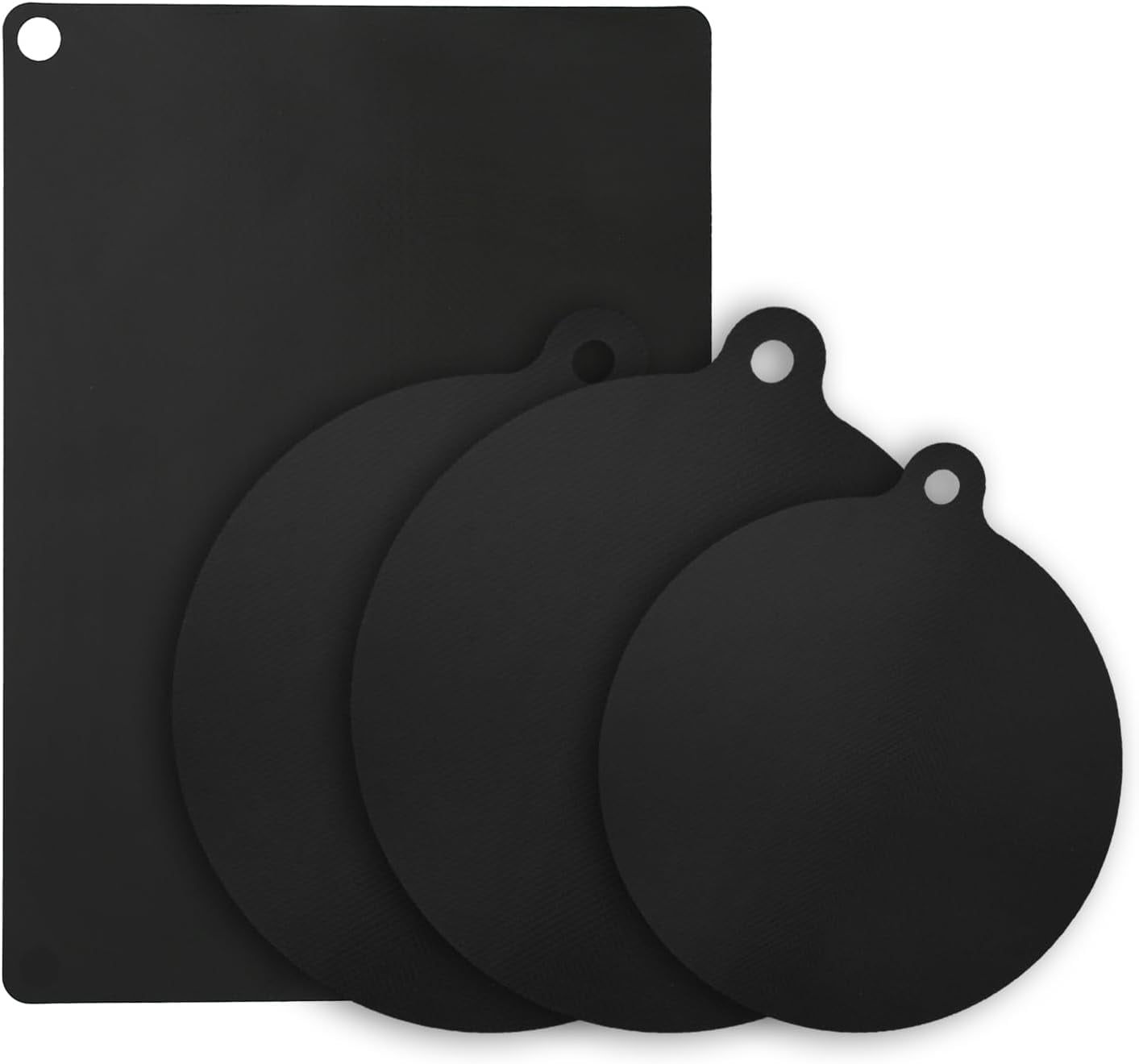 Silicone KitchenRaku 2 Pcs Induction Cooktop Protector, Round Stove Top Cover, Usable As Microwave Mats (9.4 In, White Induction Cooktop Protectors