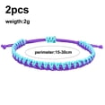 thumbnail image 2 of 2pcs Two-color woven hand rope Bracelet for Women Men Boys Girls, Adjustable Woven Rope Bracelet, 2 of 5