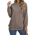 thumbnail image 2 of TEMEFON Women's Crewneck Sweatshirts Lightweight Long Sleeve Tunic Tops Cute Pullover Shirts, 2 of 5
