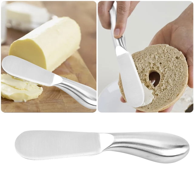 WIFKLSIIPG Poignée Creuse en Acier Inoxydable Outils de Cuisson Ménagers pour Fromage Beurre (Argent)