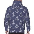 thumbnail image 5 of Hoodies for Men - white anchors vintage navyblue Long Sleeve Comfrt Men'S Fashion Hoodies & Sweatshirts, Sweatshirts for Men Hoodies Pullover Clothing Clothes with Pouch, 5 of 7